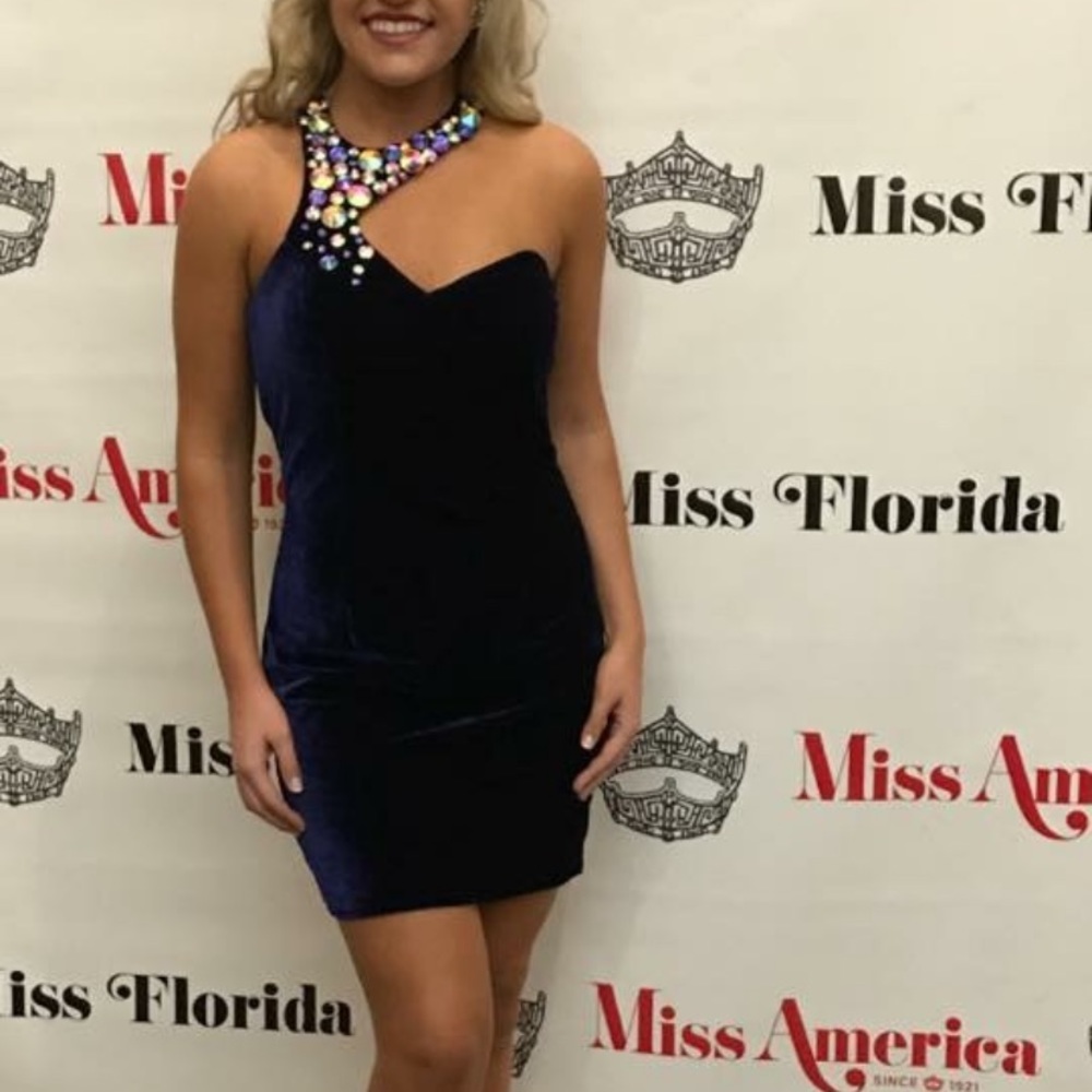 Faux Velvet Cocktail Dress